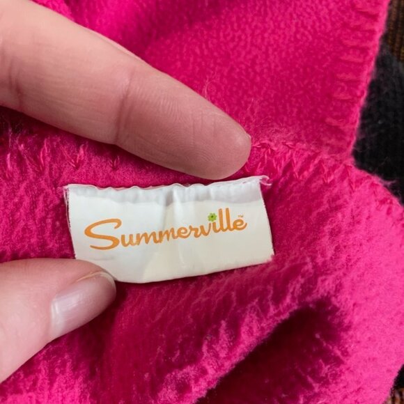 Fuchsia Blanket with Embroidered Flower Design - Picture 3 of 4